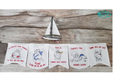 Stickserie ITH - Seebär Gnome Wimpel